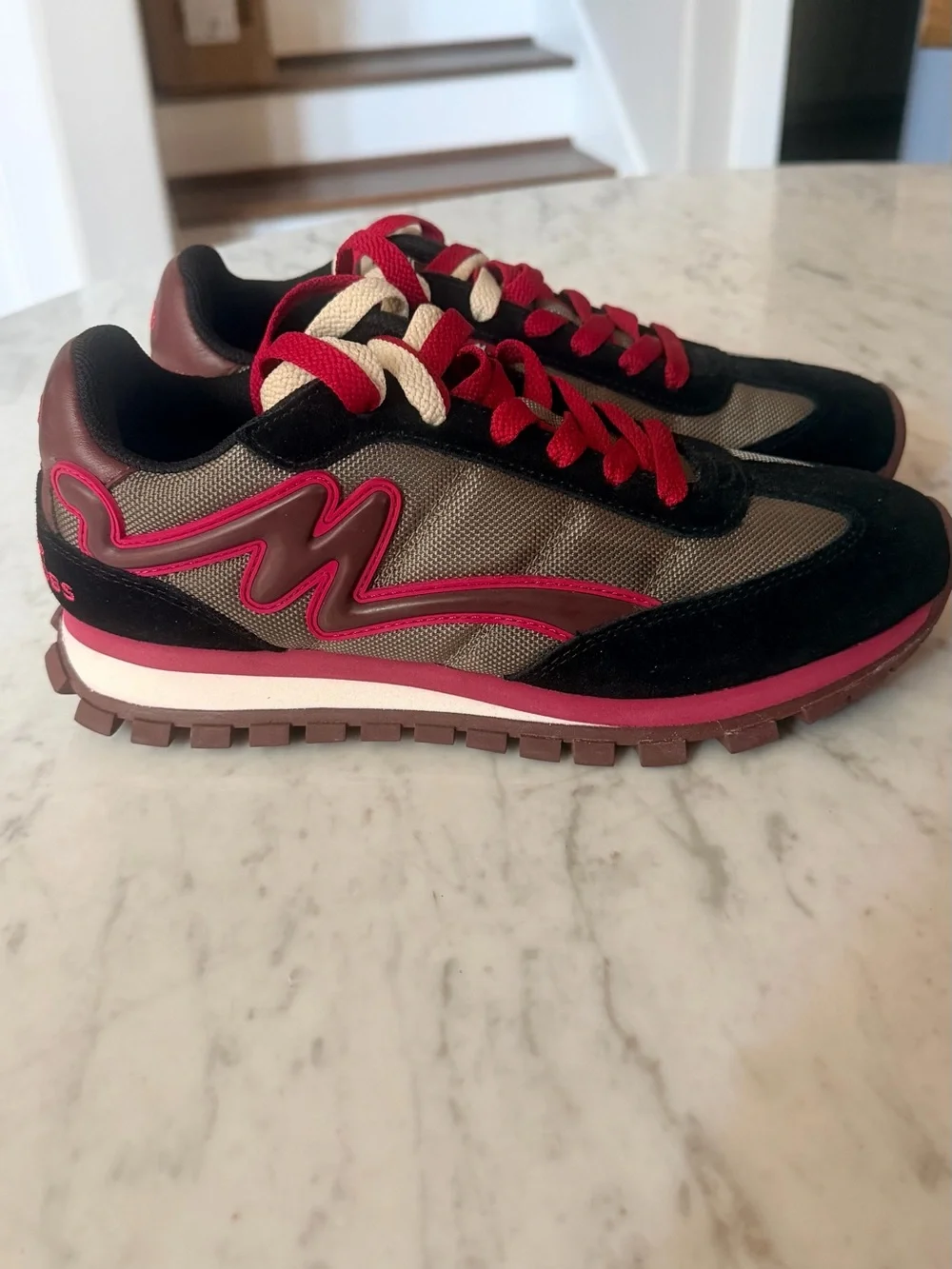 Marc Jacobs women Jogger Sneakers in Brown and Red